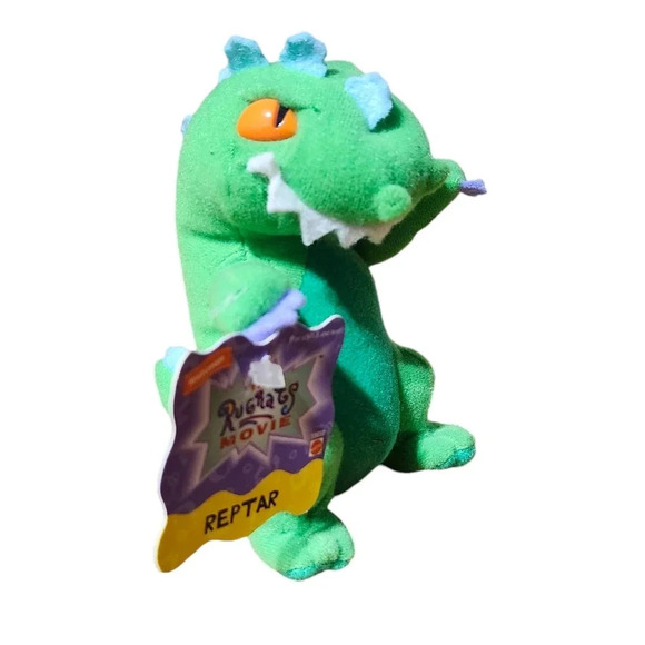 1997 Mattel Nickelodeon Rugrats Reptar 5" Toon Team Stuffed Animal Plush - Picture 2 of 5